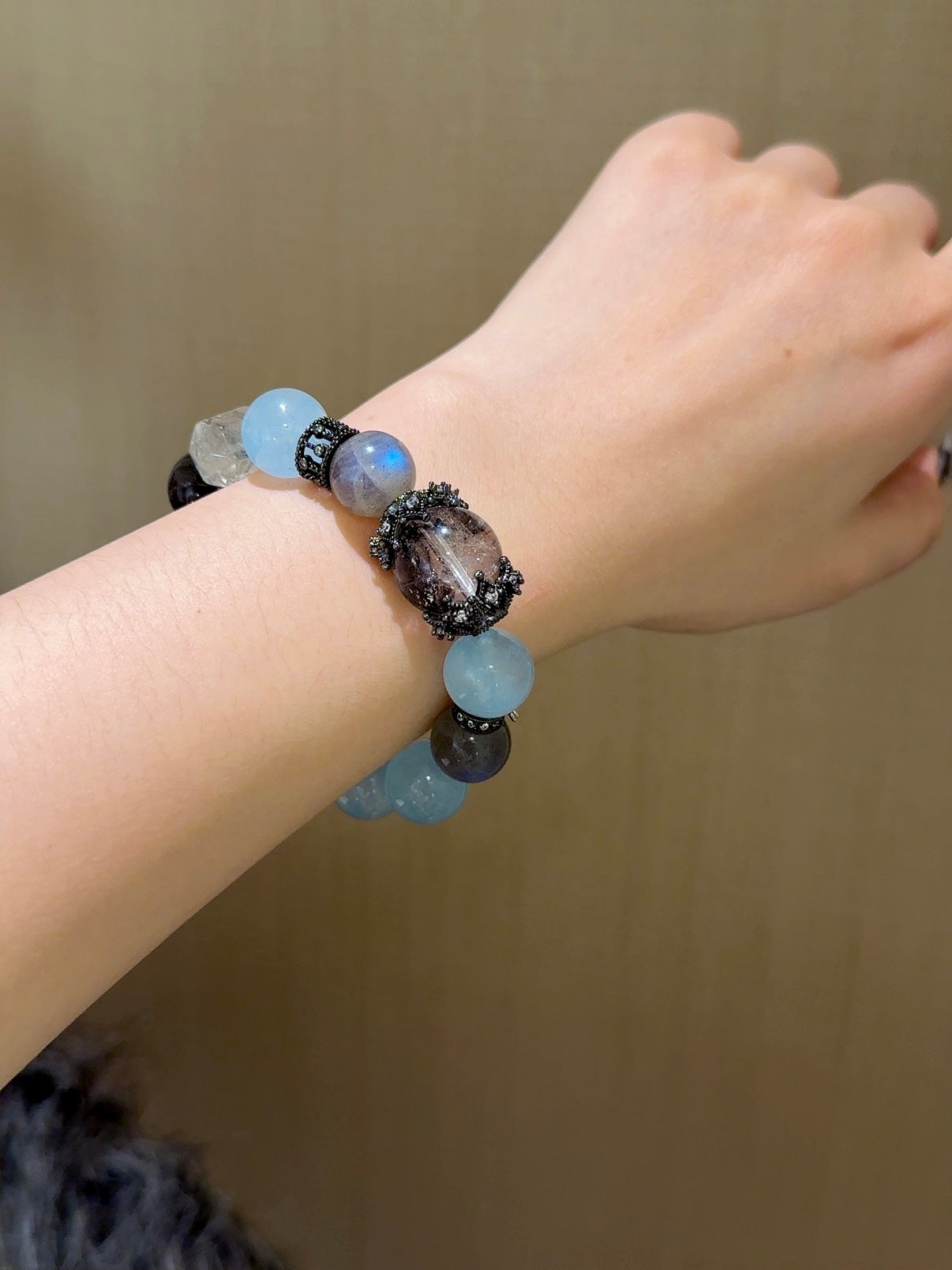 ▫️▪️ Blue chalcedony multi-treasure bracelet